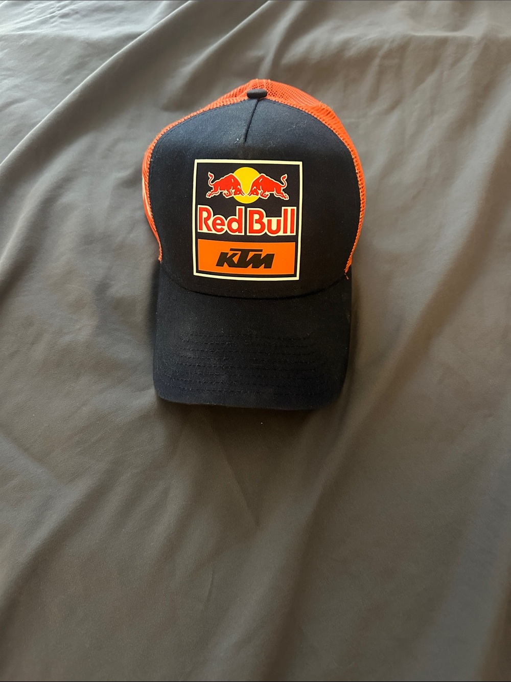 Red Bull KTM New Era Black and Orange Mesh Trucker Cap